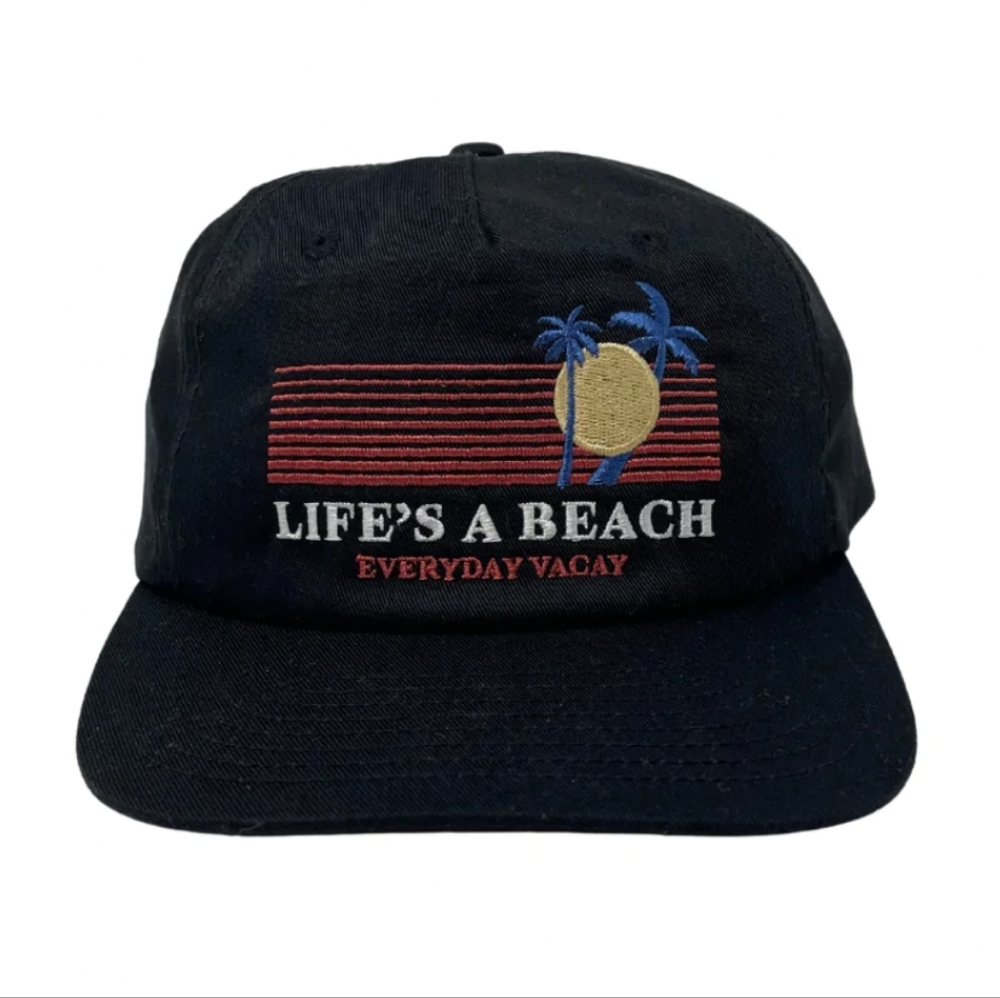 Barney Cools Black Embroidered Hat